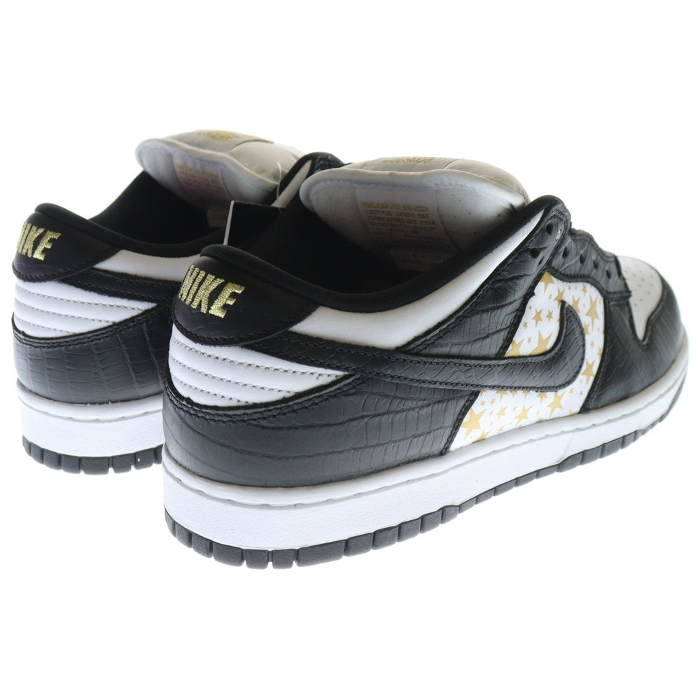 NIKE SB(ナイキエスビー) 21SS × SUPREME DUNK LOW OG QS GOLD STARS シュプリーム ダンク ロー ゴールドスターズ ローカットスニーカー ホワイト/ブラック US8/26cm DH3228-102