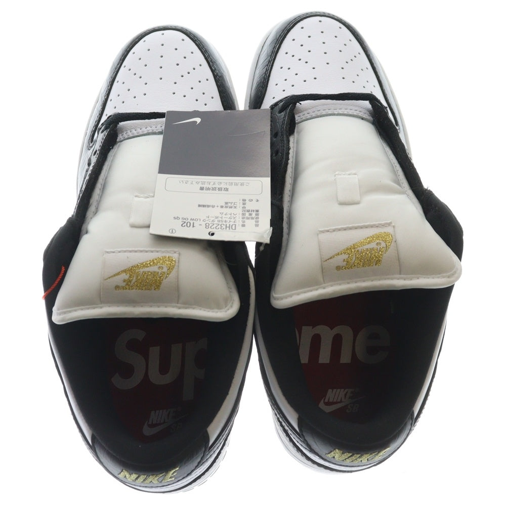 NIKE SB(ナイキエスビー) 21SS × SUPREME DUNK LOW OG QS GOLD STARS シュプリーム ダンク ロー ゴールドスターズ ローカットスニーカー ホワイト/ブラック US8/26cm DH3228-102