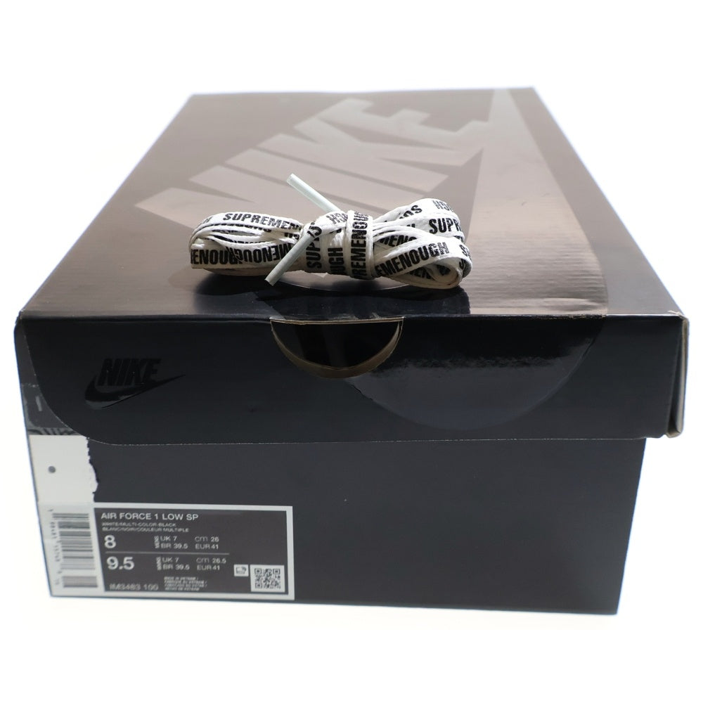NIKE(ナイキ) 25SS ×GOODENOUGH ×SUPREME AIR FORCE 1 LOW SP グッドイナフ シュプリーム エアフォース 1 ローカットスニーカー ホワイト US8/26cm IM3483-100