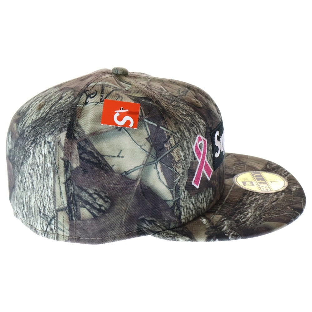 SUPREME(シュプリーム) 25AW × New Era Breast Cancer Awareness Box Logo Cap ニューエラ ブレスト キャンサー アウェアネス リアルツリー カモ 6パネル キャップ カーキ