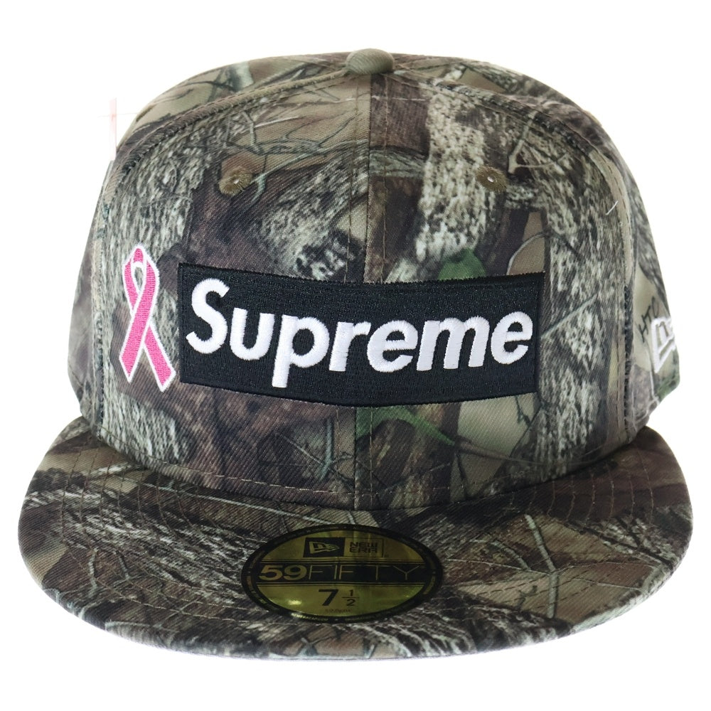 SUPREME(シュプリーム) 25AW × New Era Breast Cancer Awareness Box Logo Cap ニューエラ ブレスト キャンサー アウェアネス リアルツリー カモ 6パネル キャップ カーキ