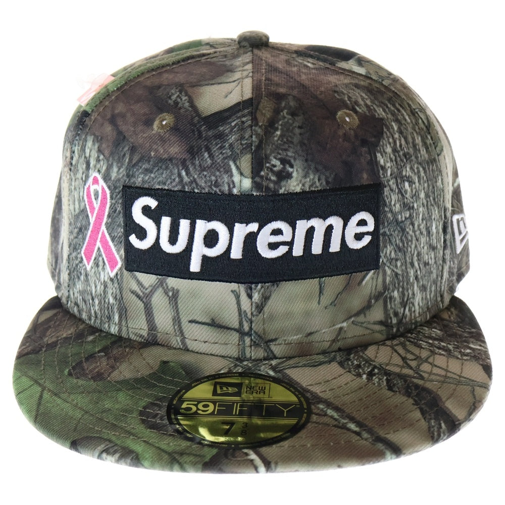 SUPREME(シュプリーム) 25AW × New Era Breast Cancer Awareness Box Logo Cap ニューエラ ブレスト キャンサー アウェアネス リアルツリー カモ 6パネル キャップ カーキ