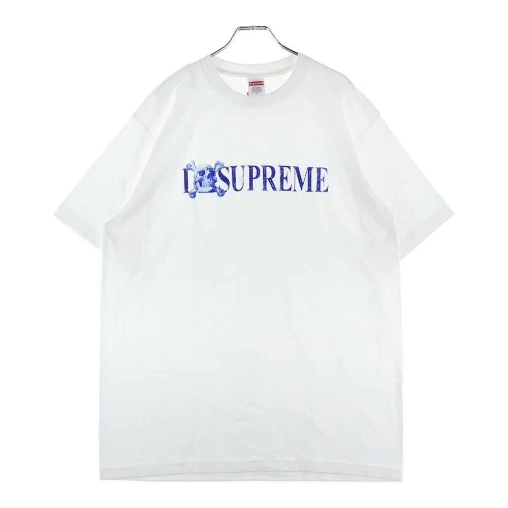 SUPREME(シュプリーム) 25AW Skull Tee スカル ロゴプリント クルーネック 半袖Tシャツ カットソー ホワイト