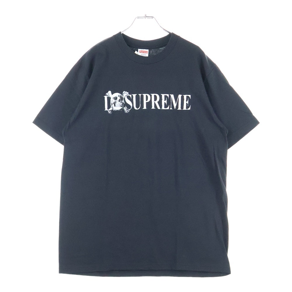 SUPREME(シュプリーム) 25AW Skull Tee スカル ロゴプリント クルーネック 半袖Tシャツ カットソー ブラック