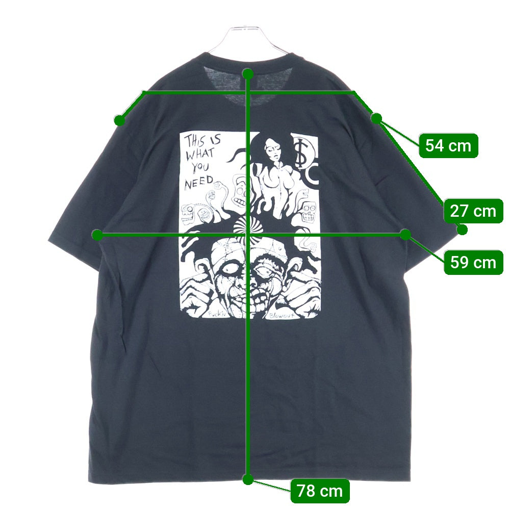 SUPREME(シュプリーム) 25AW Fuckin Blowout Tee ファッキン ブローアウト プリント クルーネック 半袖Tシャツ カットソー ブラック