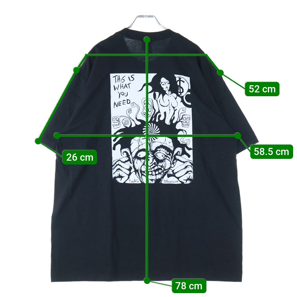 SUPREME(シュプリーム) 25AW Fuckin Blowout Tee ファッキン ブローアウト プリント クルーネック 半袖Tシャツ カットソー ブラック