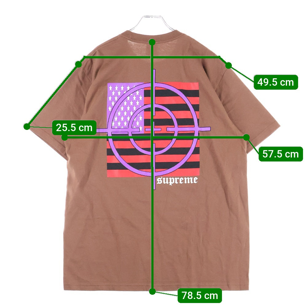 SUPREME(シュプリーム) 25AW Target Tee ターゲット バックプリント クルーネック 半袖Tシャツ カットソー ブラウン