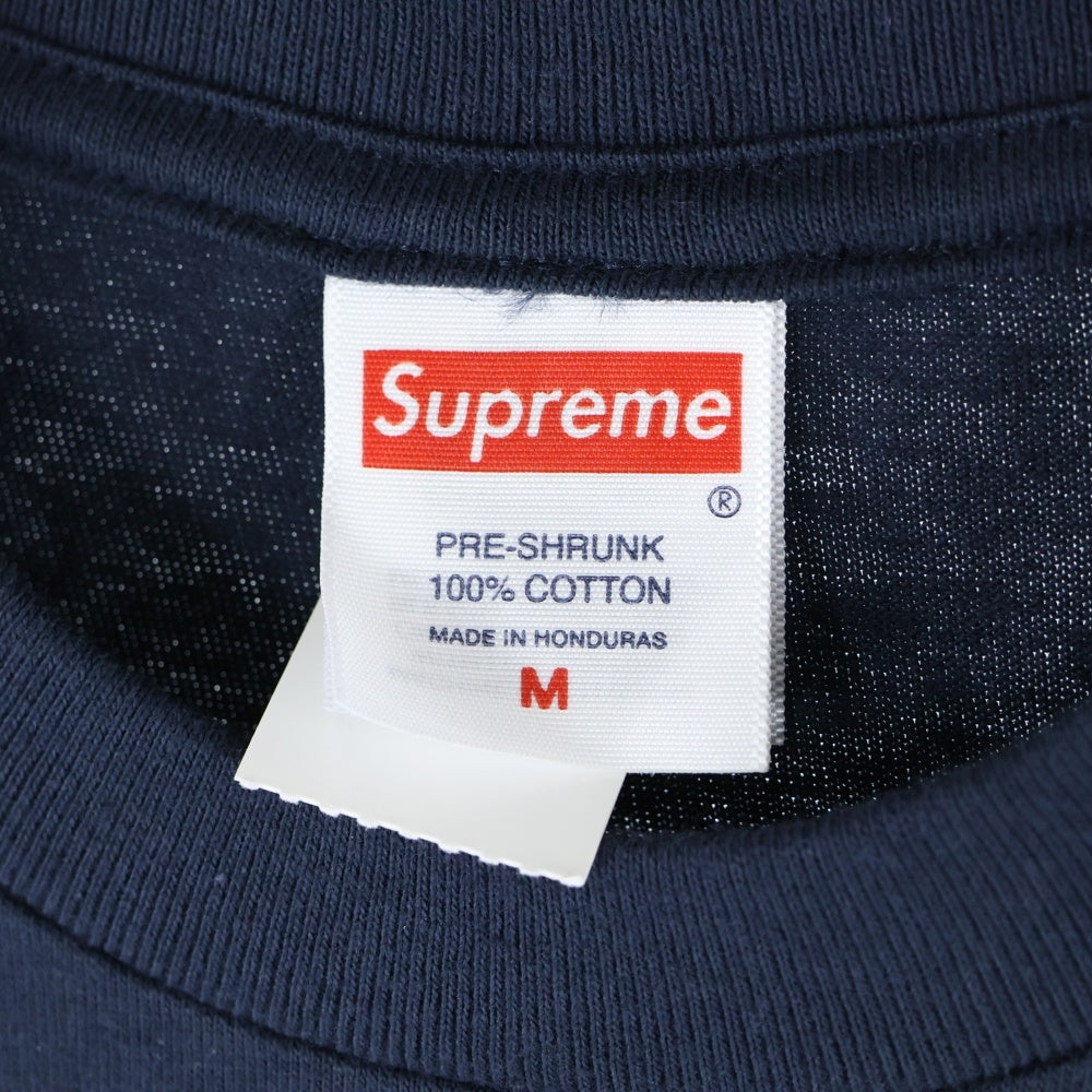 SUPREME(シュプリーム) 25AW Devotion Tee ディヴォーション プリント クルーネック 半袖Tシャツ カットソー ネイビー