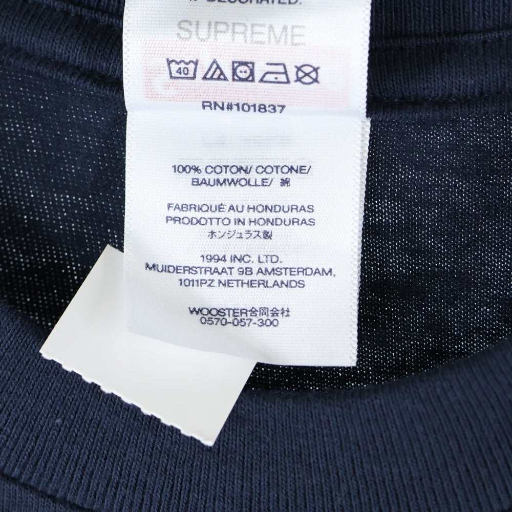 SUPREME(シュプリーム) 25AW Devotion Tee ディヴォーション プリント クルーネック 半袖Tシャツ カットソー ネイビー