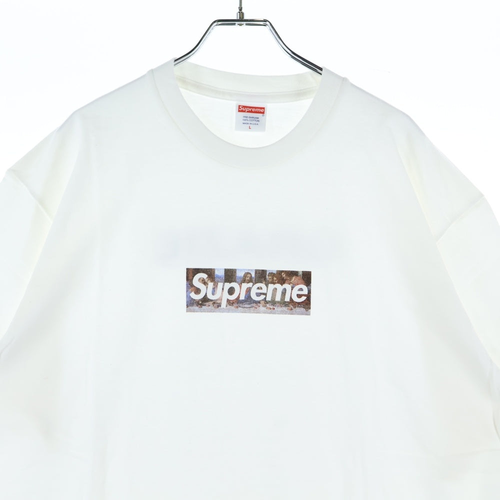 SUPREME(シュプリーム) 21SS Milan Store Open Limited Box Logo Tee ミラノ オープン記念 最後の晩餐 ボックスロゴ クルーネック 半袖Tシャツ カットソー ホワイト/マルチ