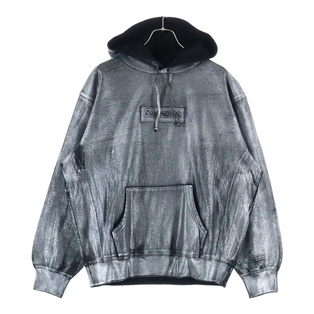 SUPREME(シュプリーム) 24SS ×MM6 Maison Margiela Foil Box Logo Hooded Sweatshirt エムエムシックス メゾンマルジェラ ホイル ボックスロゴ プルオーバーパーカー