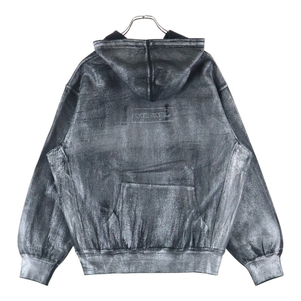 SUPREME(シュプリーム) 24SS ×MM6 Maison Margiela Foil Box Logo Hooded Sweatshirt エムエムシックス メゾンマルジェラ ホイル ボックスロゴ プルオーバーパーカー