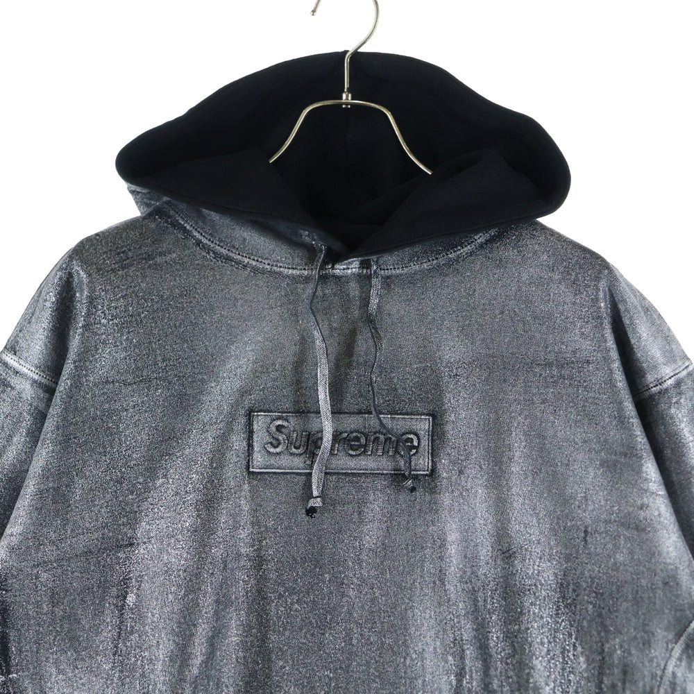 SUPREME(シュプリーム) 24SS ×MM6 Maison Margiela Foil Box Logo Hooded Sweatshirt エムエムシックス メゾンマルジェラ ホイル ボックスロゴ プルオーバーパーカー