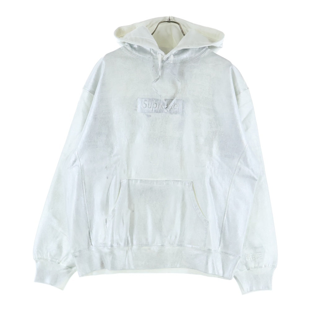 SUPREME(シュプリーム) 24SS ×MM6 Maison Margiela Foil Box Logo Hooded Sweatshirt エムエムシックス メゾンマルジェラ ホイル ボックスロゴ プルオーバーパーカー