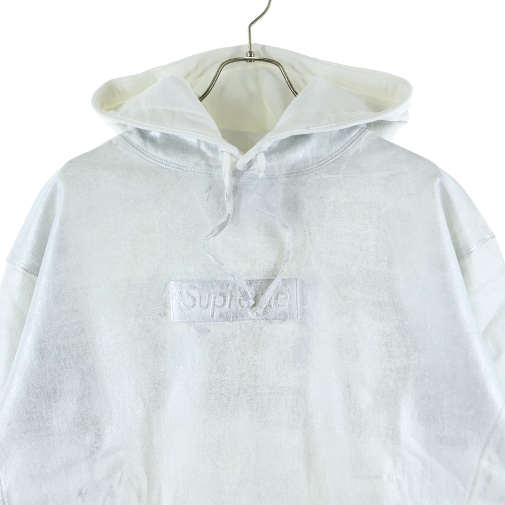 SUPREME(シュプリーム) 24SS ×MM6 Maison Margiela Foil Box Logo Hooded Sweatshirt エムエムシックス メゾンマルジェラ ホイル ボックスロゴ プルオーバーパーカー