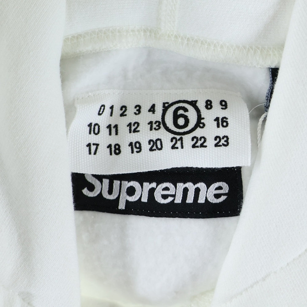 SUPREME(シュプリーム) 24SS ×MM6 Maison Margiela Foil Box Logo Hooded Sweatshirt エムエムシックス メゾンマルジェラ ホイル ボックスロゴ プルオーバーパーカー
