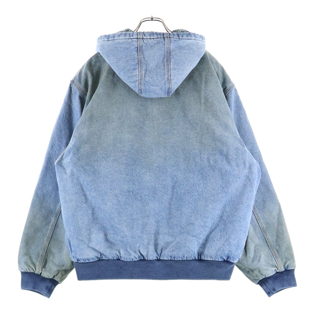 SUPREME(シュプリーム) 25AW Reflective Arc Hooded Work Jacket リフレクティブ アーチロゴ 裏地チェック デニム ワークジャケット フーディー インディゴ
