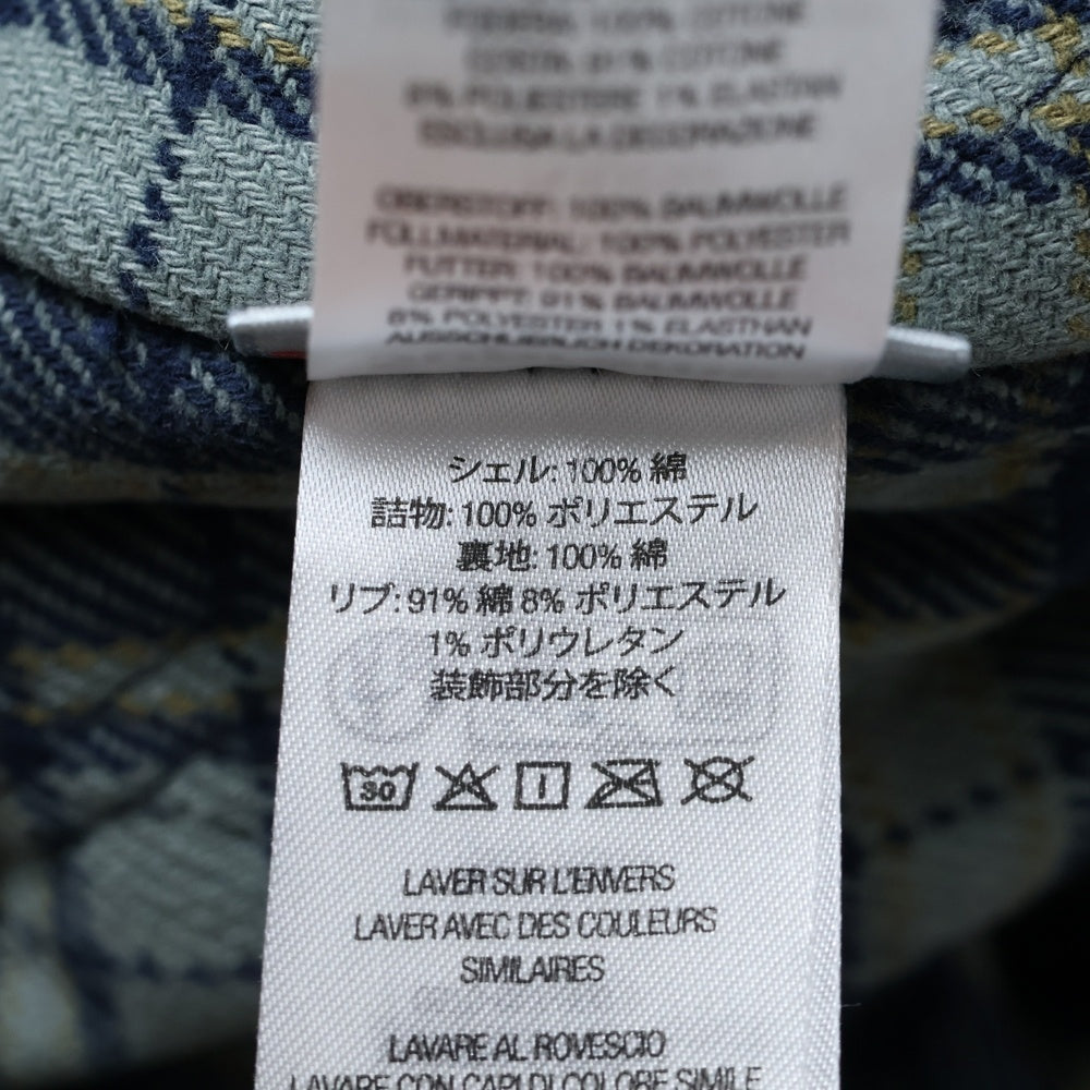 SUPREME(シュプリーム) 25AW Reflective Arc Hooded Work Jacket リフレクティブ アーチロゴ 裏地チェック デニム ワークジャケット フーディー インディゴ