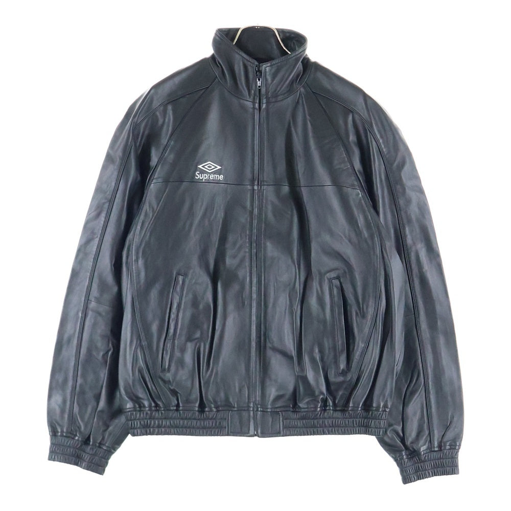 SUPREME(シュプリーム) 25AW × Umbro Leather Track Jacket アンブロ レザー トラックジャケット ブルゾン ブラック
