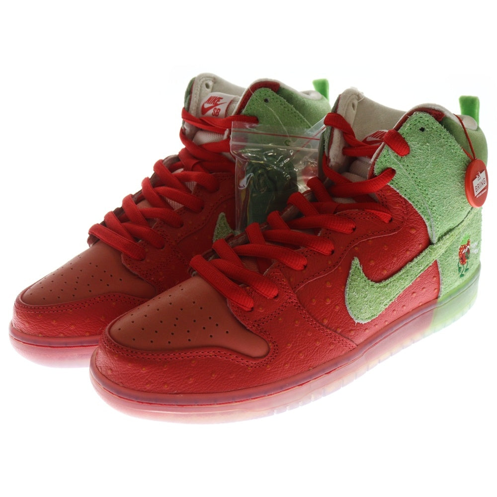 NIKE(ナイキ) SB DUNK HIGH STRAWBERRY COUGH エスビー ダンクハイ ストロベリー コフ ハイカットスニーカー レッド/グリーン US10/28cm CW7093-600