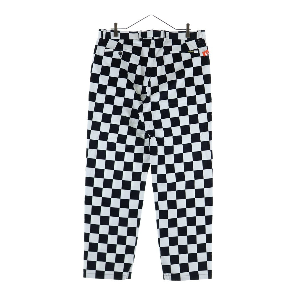 SUPREME(シュプリーム) 20AW Velvet Trouser ベルベット トラウザー ベロア チェック パンツ ブラック/ホワイト