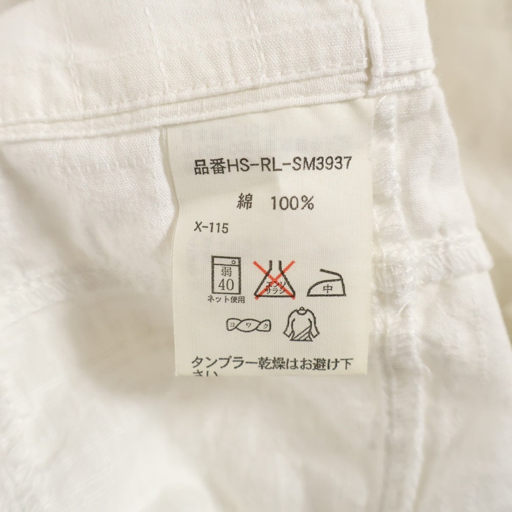 POLO RALPH LAUREN(ポロラルフローレン) 90s パッチワーク ボタンダウン 半袖シャツ ホワイト