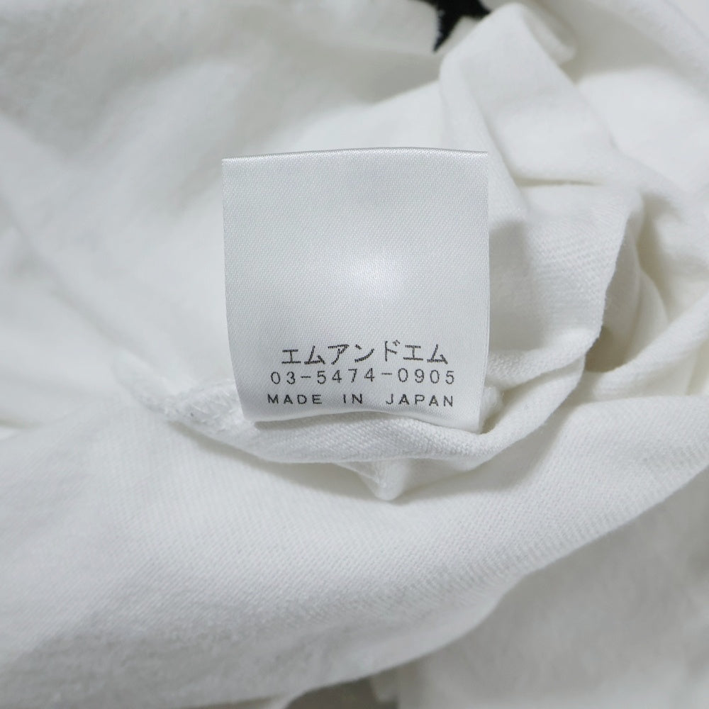 m&m(エムアンドエム) 00s Mandm.cp Tee バックスタープリント クルーネック 半袖Tシャツ カットソー ホワイト