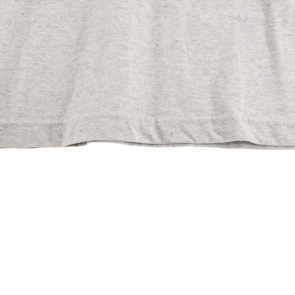 STUSSY(ステューシー) 90s OLD STUSSY オールドステューシー 紺タグ 聖火ロゴ フロント刺繍 クルーネック ラグランスリーブ リンガー 半袖Tシャツ カットソー グレー