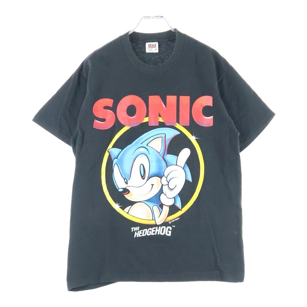 VINTAGE(ヴィンテージ) 90s SONIC CAPCOM 半袖カットソー 半袖Tシャツ シングルステッチ ブラック