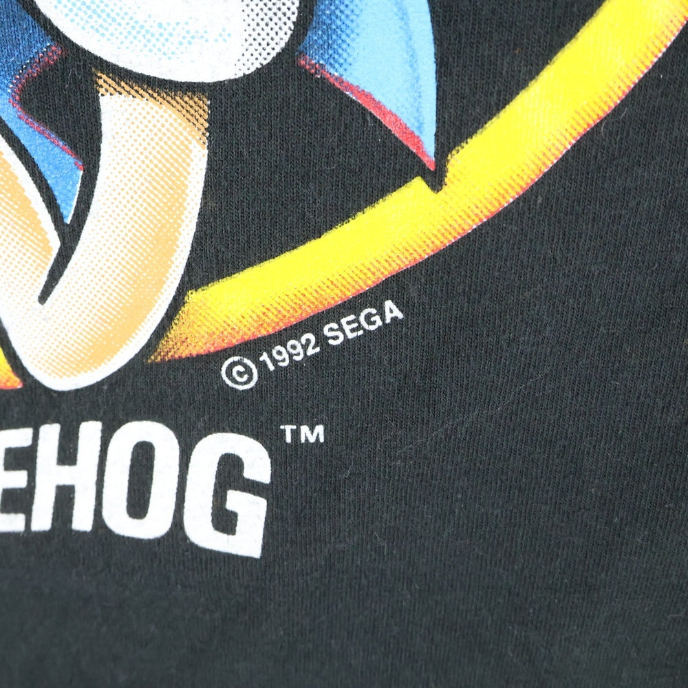 VINTAGE(ヴィンテージ) 90s SONIC CAPCOM 半袖カットソー 半袖Tシャツ シングルステッチ ブラック