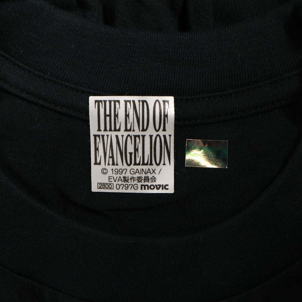 VINTAGE(ヴィンテージ) 90s 1997 THE END OF EVANGELION 旧劇場版 ザ エンドオブ エヴァンゲリオン フロントプリント クルーネック 半袖Tシャツ カットソー ブラック