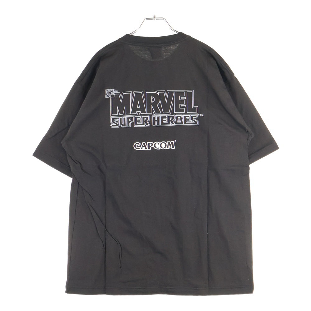 VINTAGE(ヴィンテージ) 90s 1995 MARVEL SUPER HEROES CAPCOM マーベル スーパーヒーローズ カプコン ゲームプロモーション 両面プリント クルーネック 半袖Tシャツ