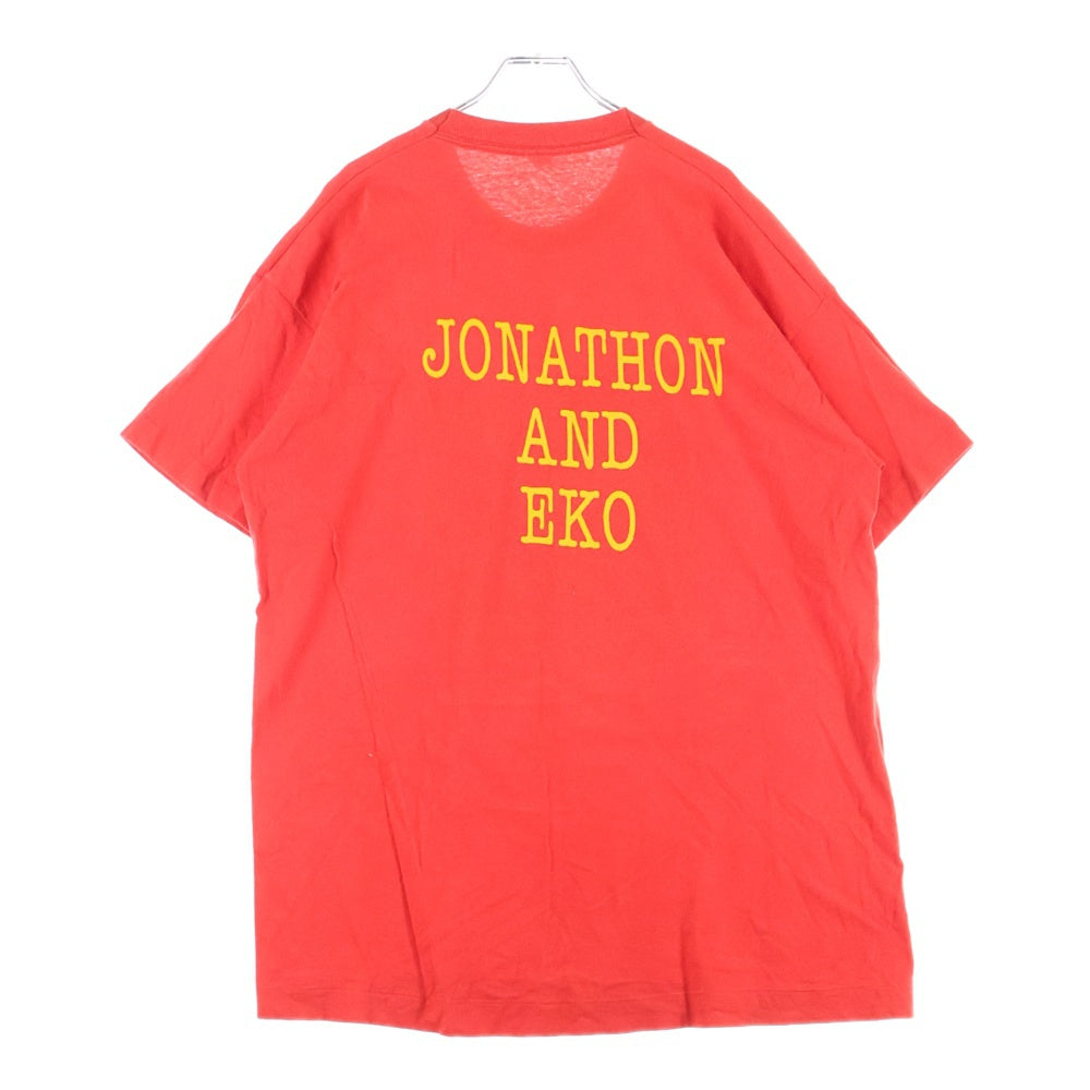 VINTAGE(ヴィンテージ) 90s THE FRANK AND WALTERS フランク&ウォルターズ フロントプリント クルーネック 半袖Tシャツ カットソー レッド