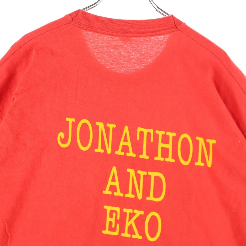 VINTAGE(ヴィンテージ) 90s THE FRANK AND WALTERS フランク&ウォルターズ フロントプリント クルーネック 半袖Tシャツ カットソー レッド