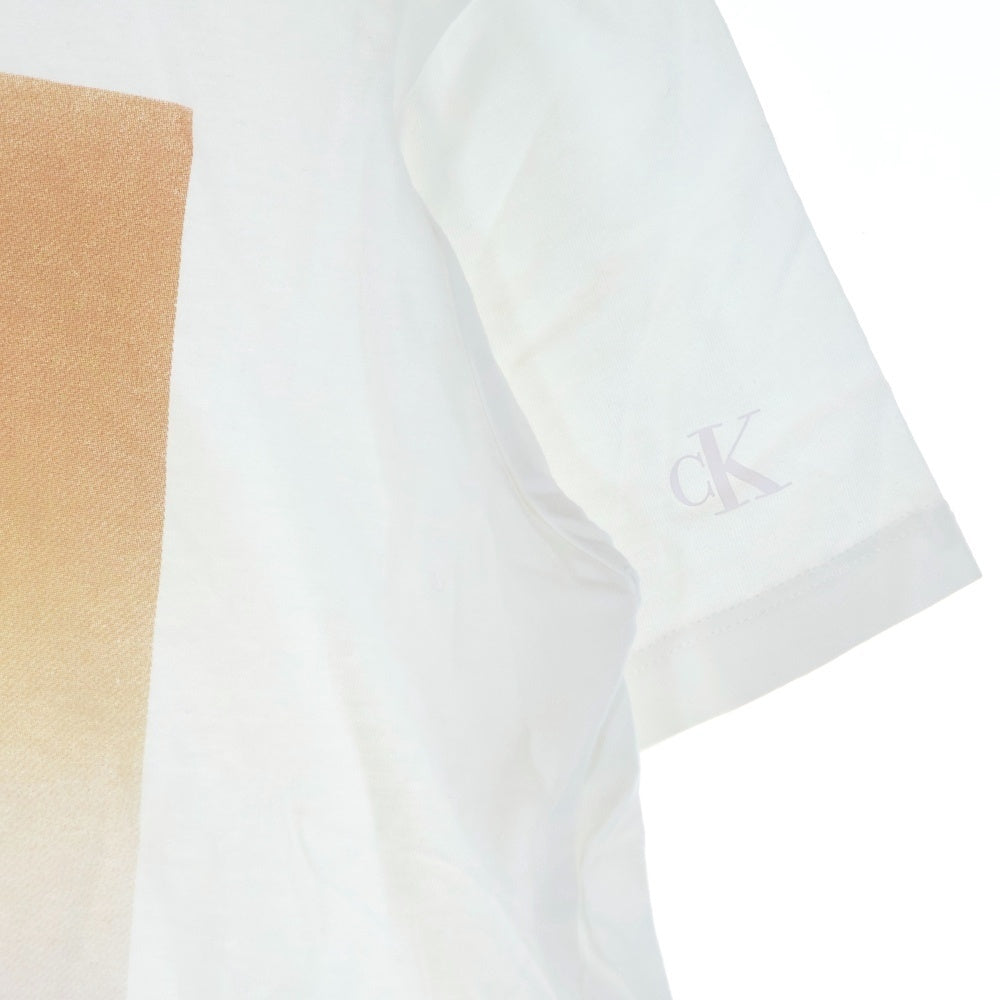 Calvin Klein Jeans(カルバンクラインジーンズ) パームツリー フロント プリント 半袖カットソー Tシャツ ホワイト