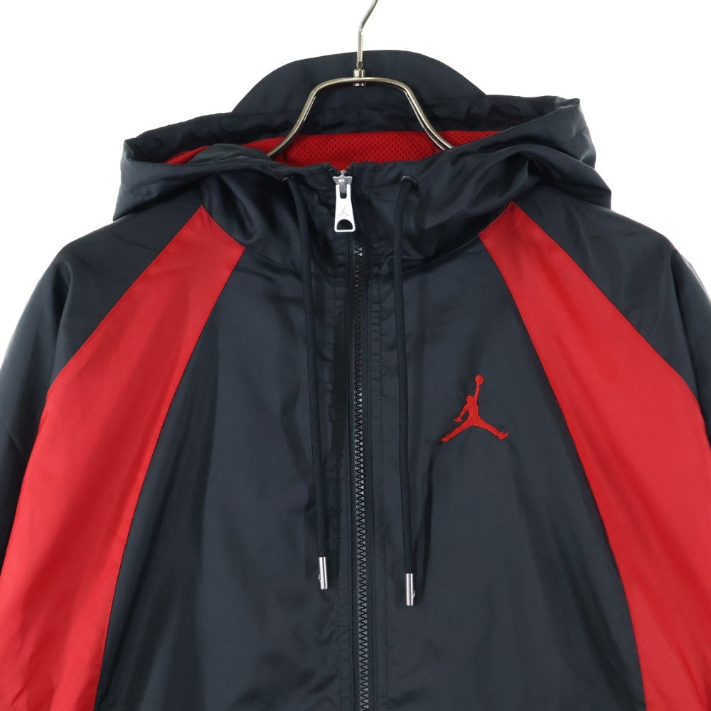 JORDAN BRAND(ジョーダンブランド) 胸ロゴ エッセンシャル ウーブンジャケット ブラック/レッド