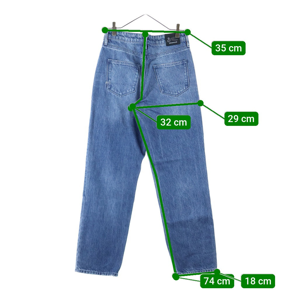 DENHAM(デンハム) ダメージ加工 ストレート デニム パンツ ブルー