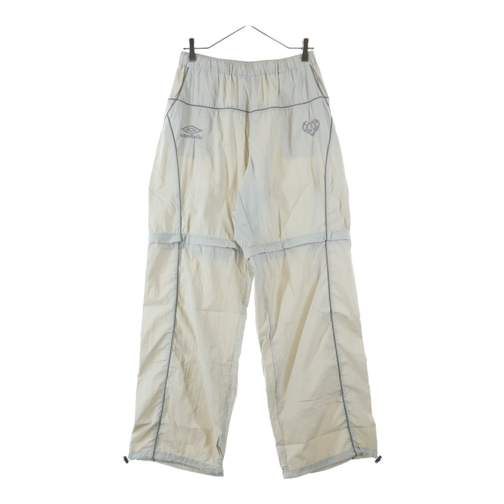 UMBRO(アンブロ) ×HTH フルジップ ナイロン パンツ クリーム