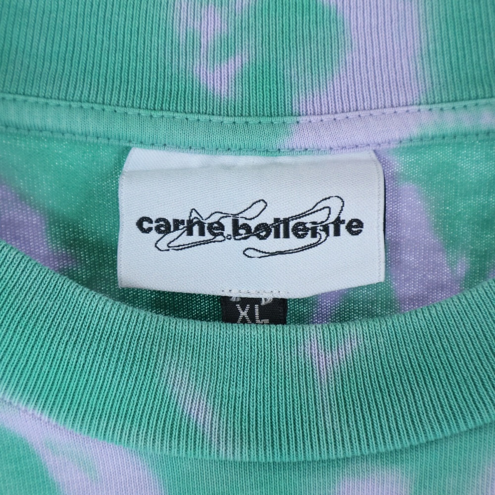 Carne Bollente(カルネボレンテ) タイダイ オーガズム 両面プリント 長袖 Tシャツ カットソー グリーン