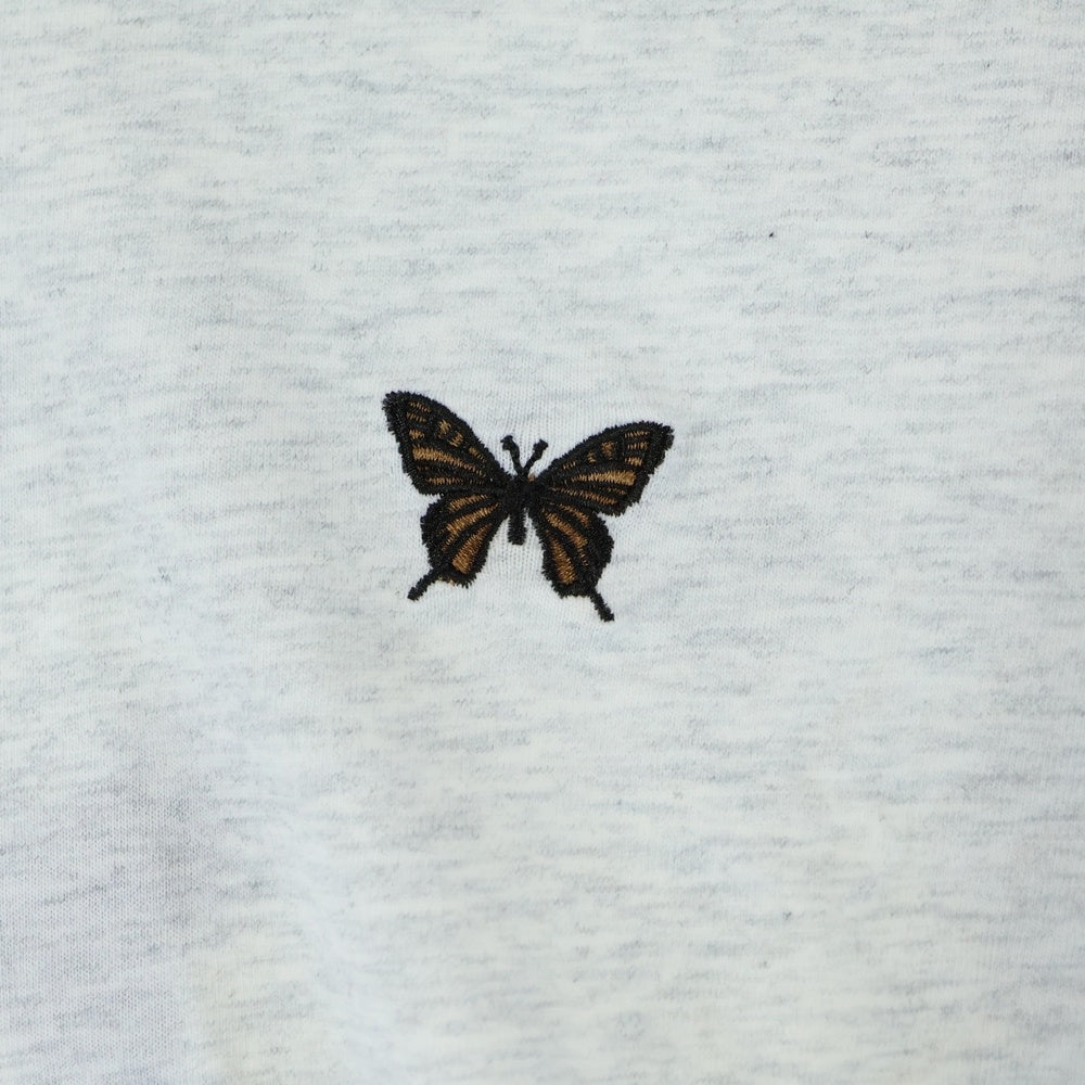 W.W.G(フーズフーギャラリー) バタフライ ロゴ刺繍 長袖 Tシャツ カットソー レディース グレー