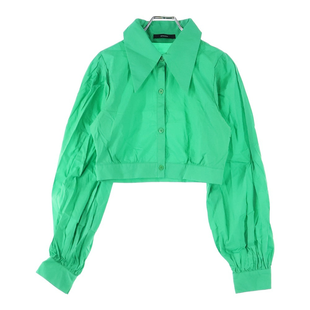EMODA(エモダ) ショート丈 長袖 シャツ グリーン