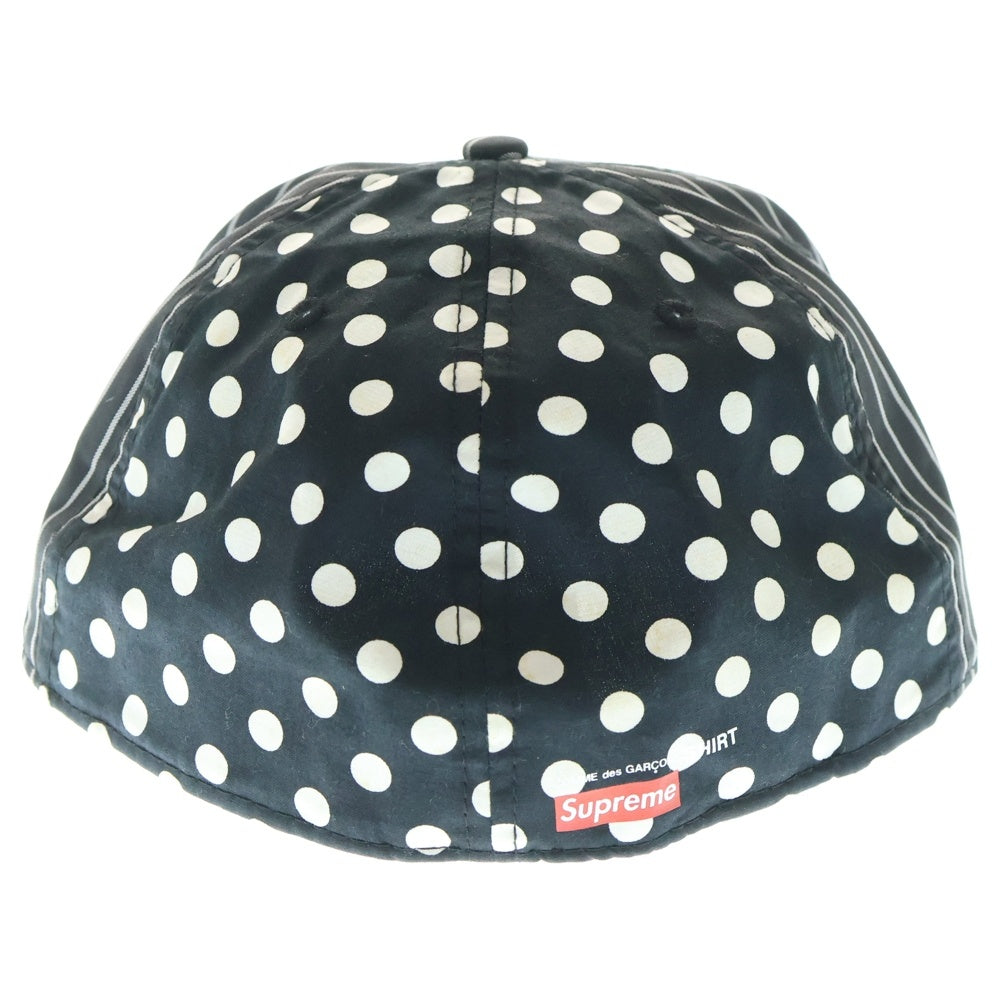SUPREME(シュプリーム) 14SS ×New Era コムデギャルソン ニューエラ ボックスロゴ ベースボールキャップ 帽子 ブラック/ホワイト