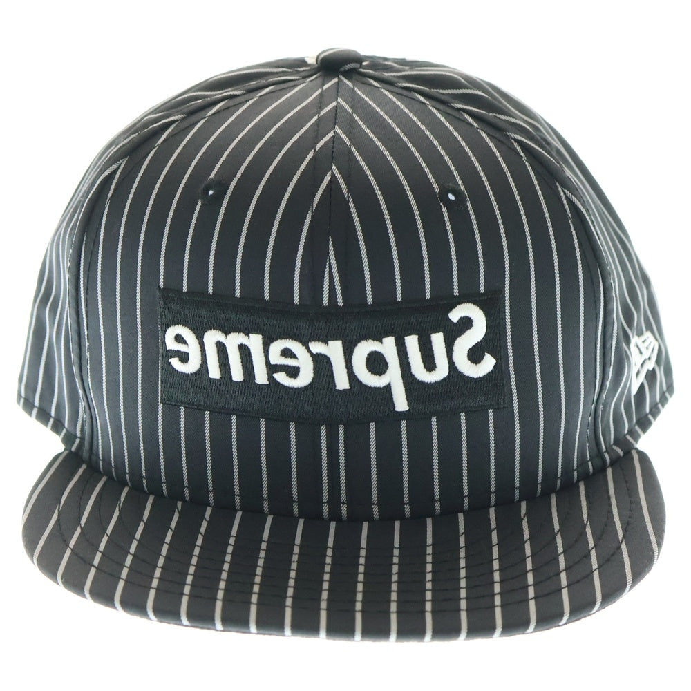 SUPREME(シュプリーム) 14SS ×New Era コムデギャルソン ニューエラ ボックスロゴ ベースボールキャップ 帽子 ブラック/ホワイト