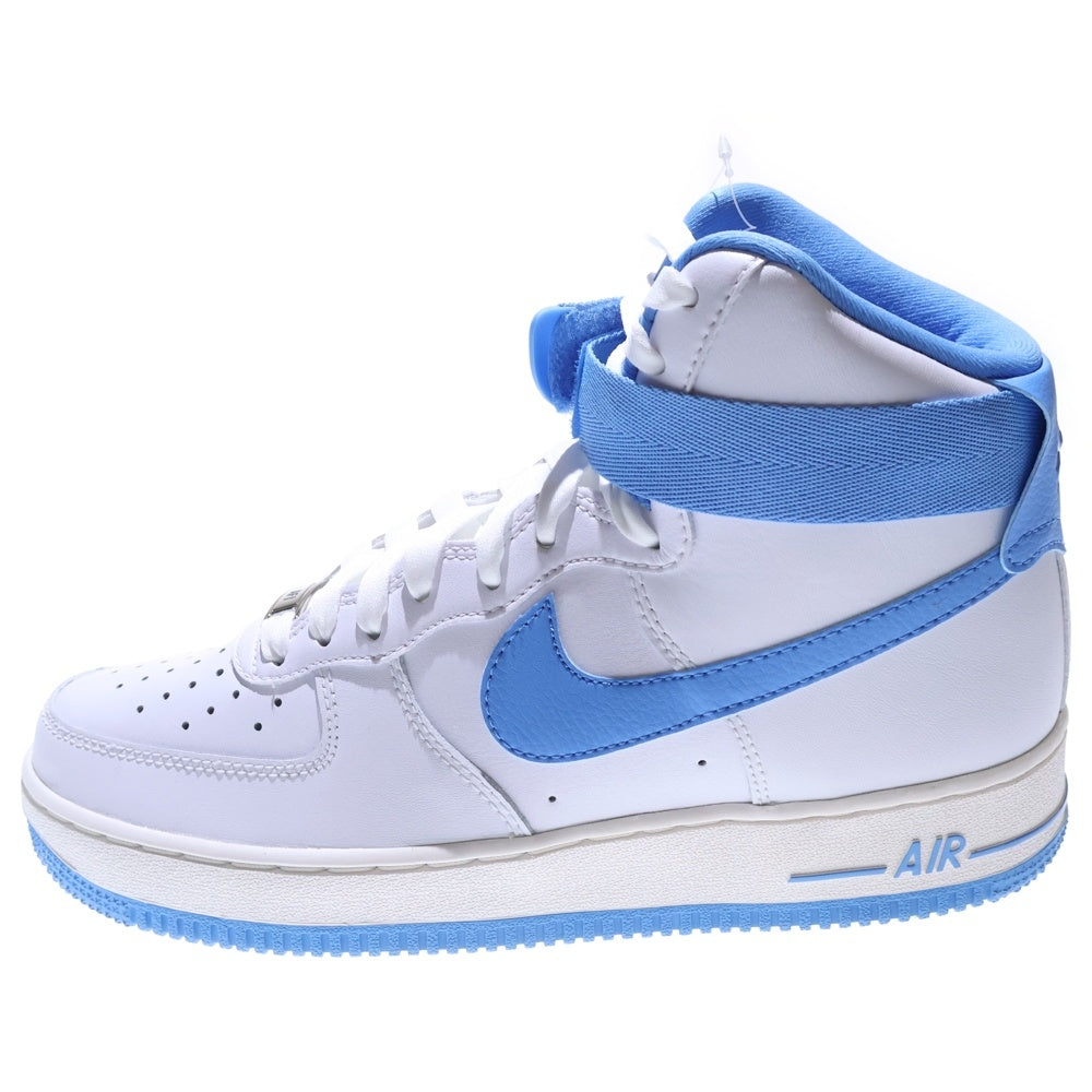 NIKE(ナイキ) WMNS AIR FORCE 1 HIGH OG QS WHITE UNIVERSITY BLUE ウィメンズ エアフォース1 ハイカットスニーカー ホワイト/ブルー US9.5/26.5cm DX3805-100