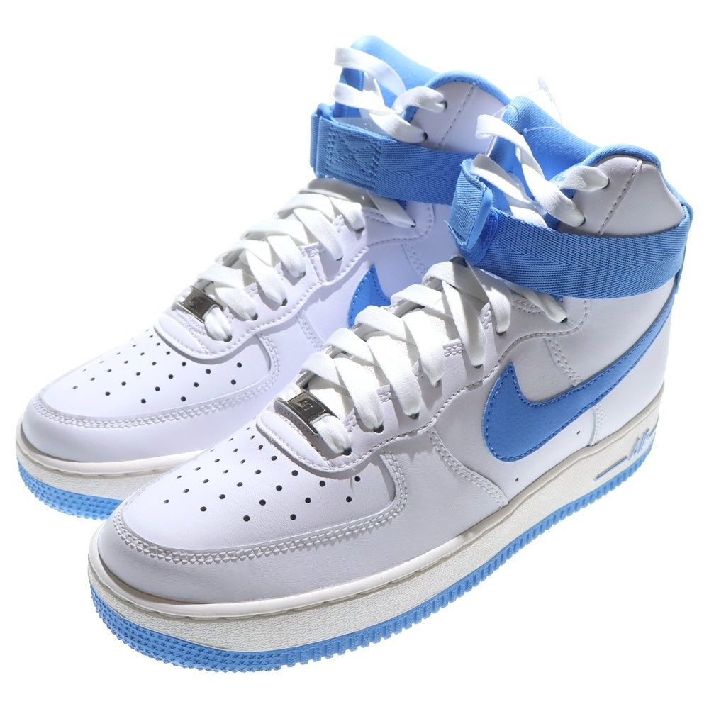 NIKE(ナイキ) WMNS AIR FORCE 1 HIGH OG QS WHITE UNIVERSITY BLUE ウィメンズ エアフォース1 ハイカットスニーカー ホワイト/ブルー US9.5/26.5cm DX3805-100