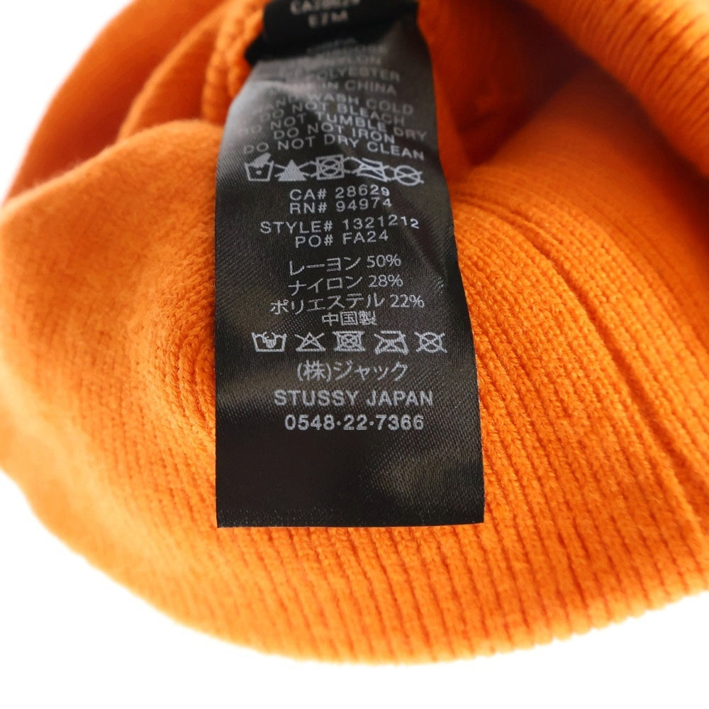 STUSSY(ステューシー) Crown Cuff Beanie クラウンカフ ビーニー オレンジ
