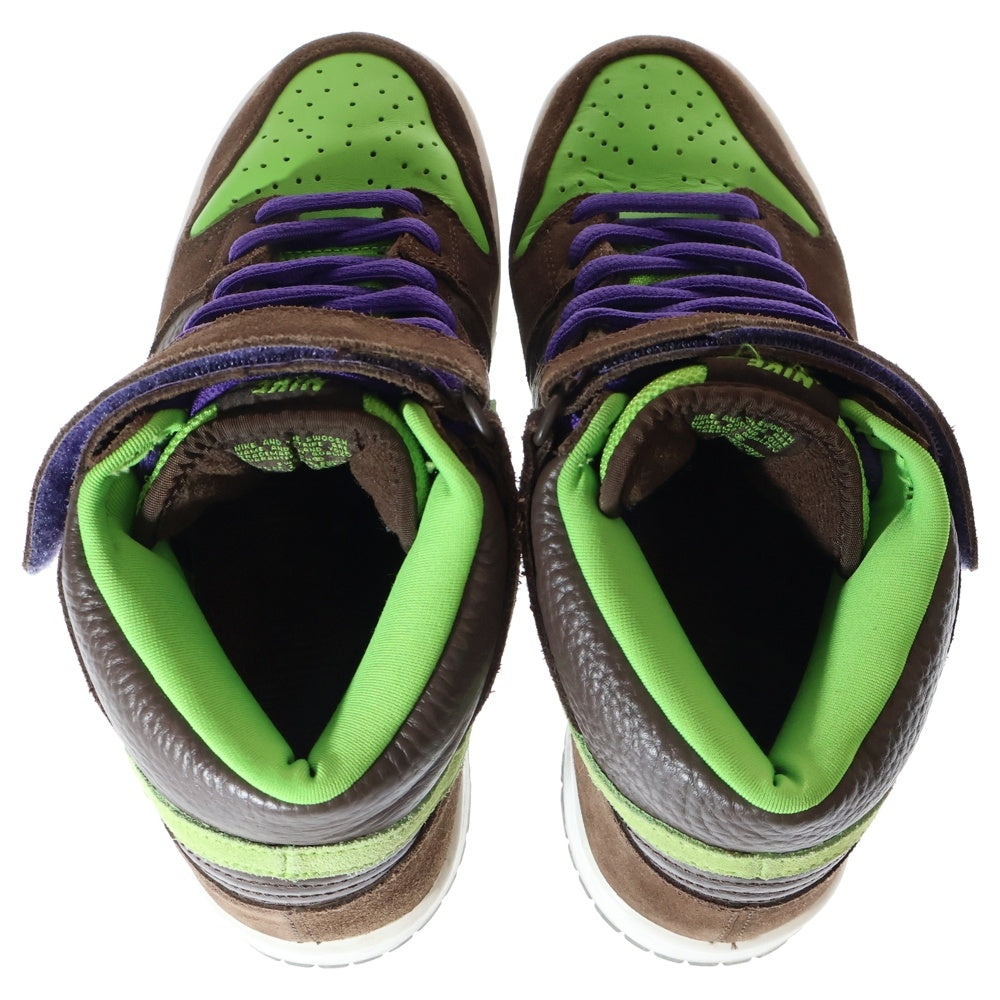 NIKE(ナイキ) 【観賞用 2007年製】 DUNK MID PRO Donatello ダンク ミッドカットスニーカー ドナテロ ブラウン/グリーン US8.5/26.5cm 314383-231