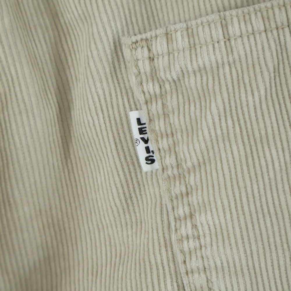 Levi's VINTAGE CLOTHING(リーバイス ビンテージ クロージング) 00s ビッグE 両面タブ ボタン裏刻印J ジップアップ コーデュロイパンツ ベージュ 8070