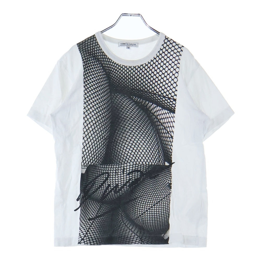 COMME des GARCONS(コムデギャルソン) Daido Moriyama TIGHTS IN SHIMOTAKAIDO フォトプリント クルーネック半袖Tシャツ ホワイト OF-T002