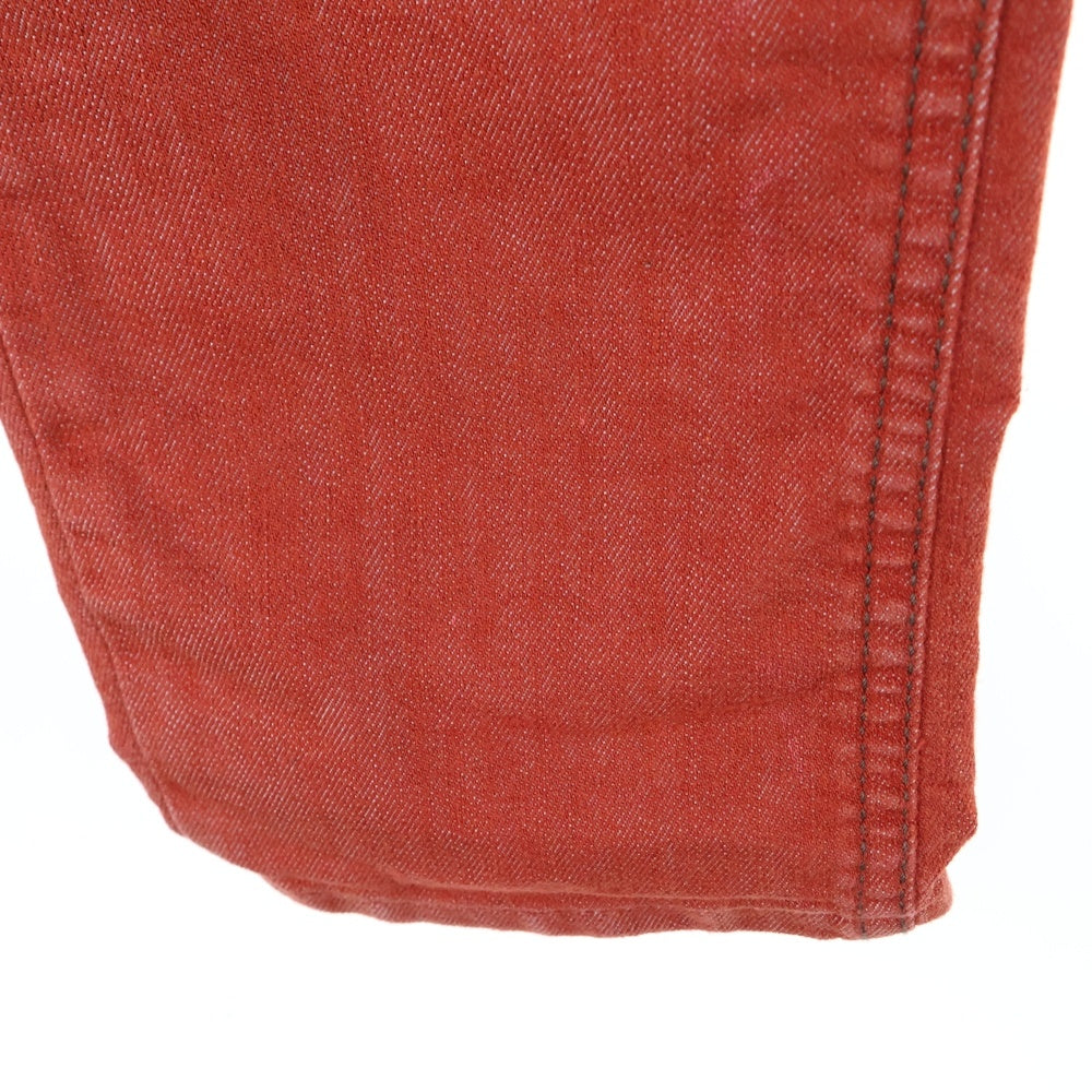 DIESEL(ディーゼル) SLEENKER スリムフィット クラッシュ加工 ストレートデニムパンツ ジーンズ レッド